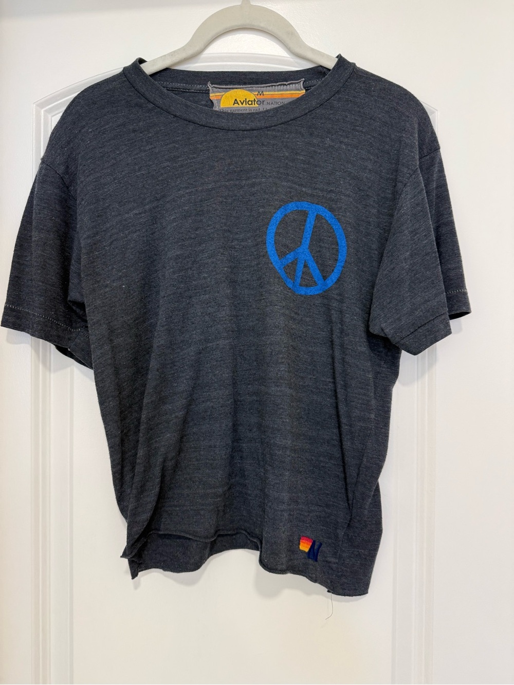 Aviator Nation Boyfriend Shirt with Peace Sign